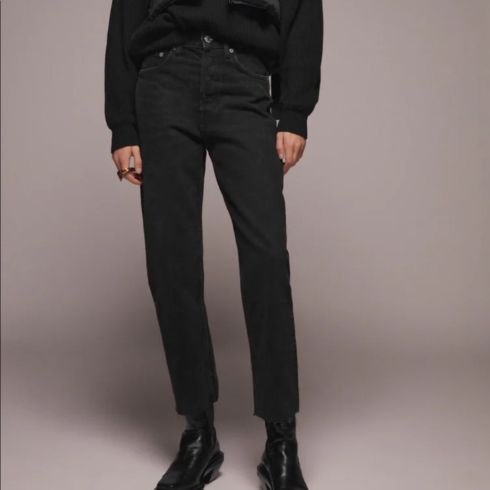 High rise ankle length Zara jeans